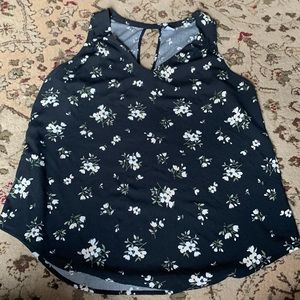 Old Navy Black Floral Top